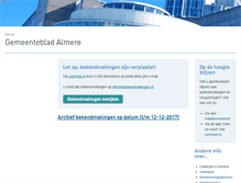 Tablet Screenshot of gemeenteblad.almere.nl
